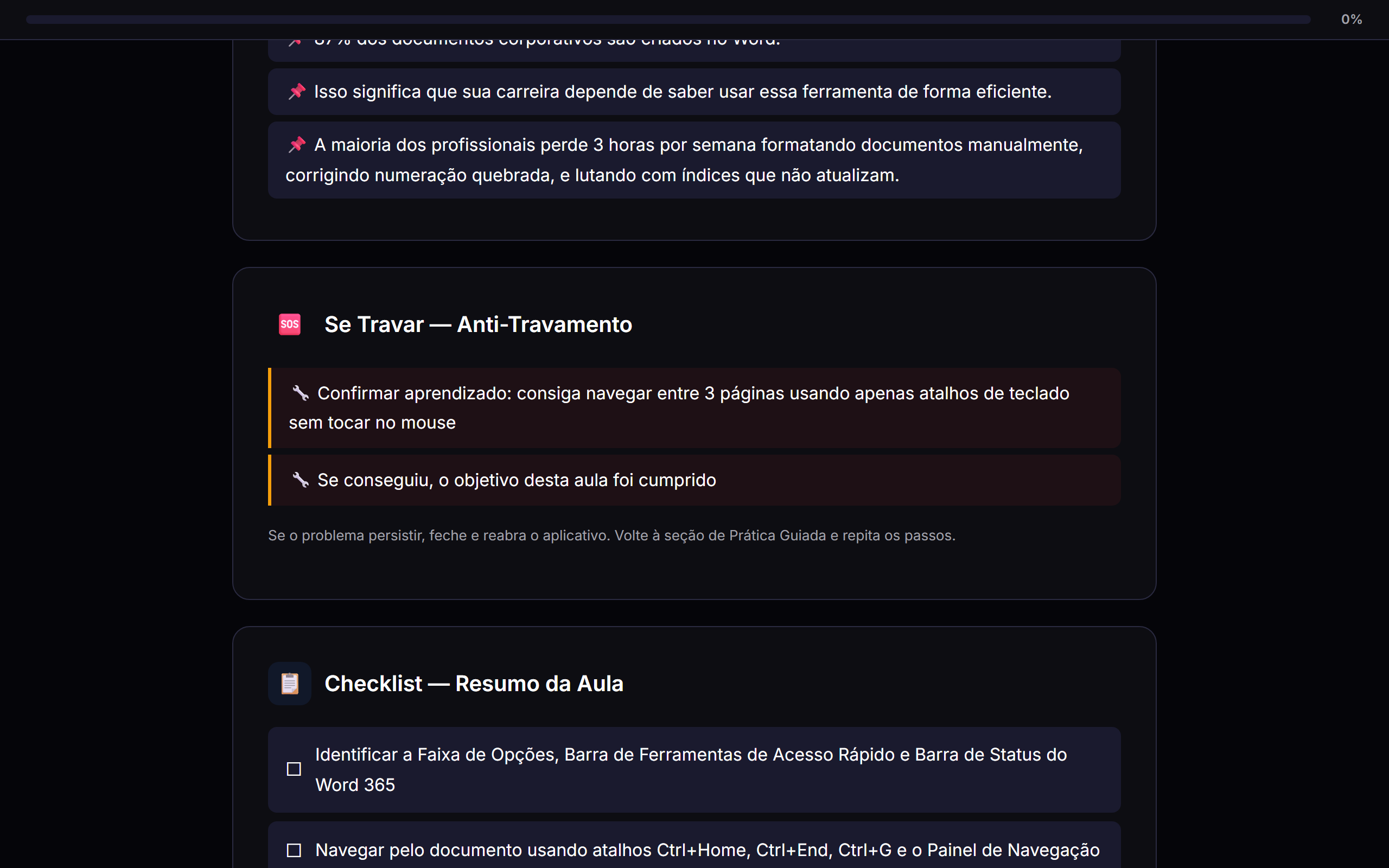 Seção Anti-Travamento